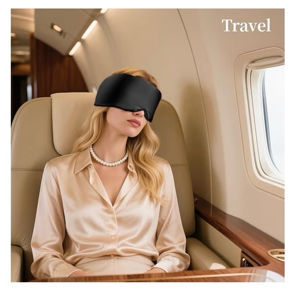 Black Silk Sleep Mask - Picture 6 of 8